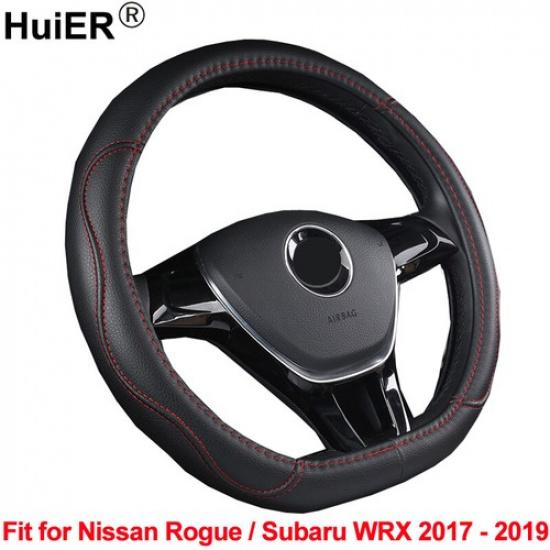 Auto Car Steering Wheel Cover D Shape For Nissan Rogue / Subaru WRX 2017 -