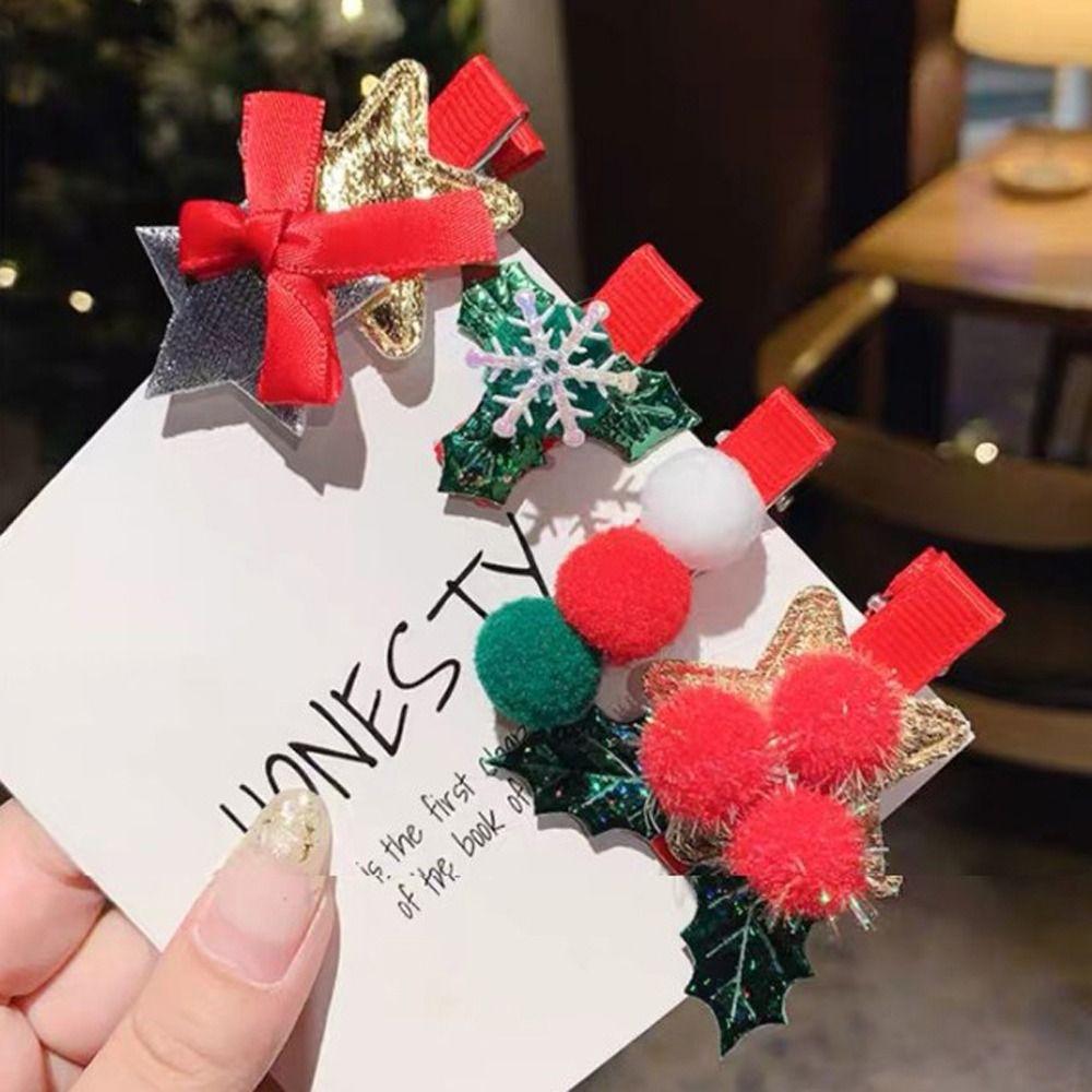 Gifts Xmas Ornaments Christmas Hair Clip Hair Accessories Cute Headwear Christmas Tree Barrette