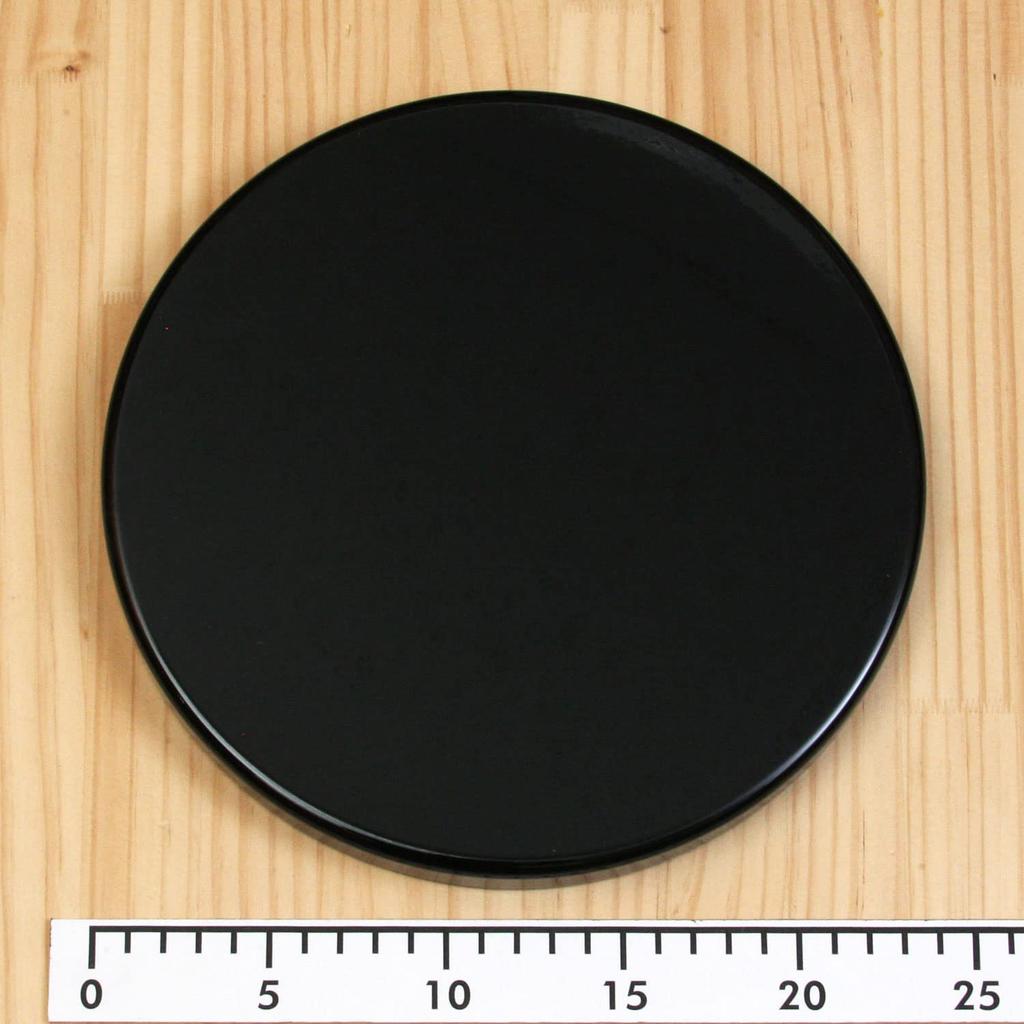 Nakanishi Kogei Round Tray, Black, Plain, 24cm, 3199001