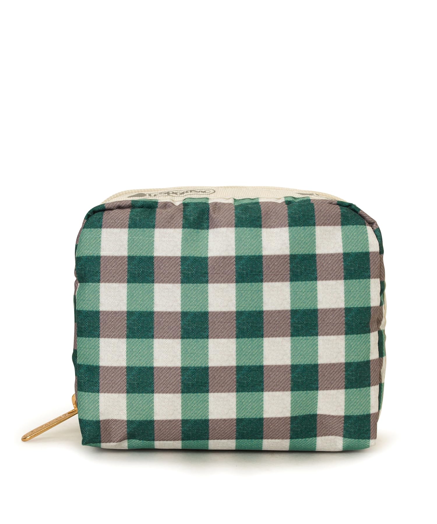 Pouch SQUARE Gingham [LeSportsac] [Official] COSMETIC/6701/Forest