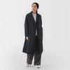 MUJI Trench Dark Size S Women's Water-Repellent Coat, Navy, (BD0ZXA5S)