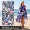Vintage Floral Oversized Beach Towel Patterned Sunscreen And Windproof Suitable For Swimming Pool Camping Travel Blanket
