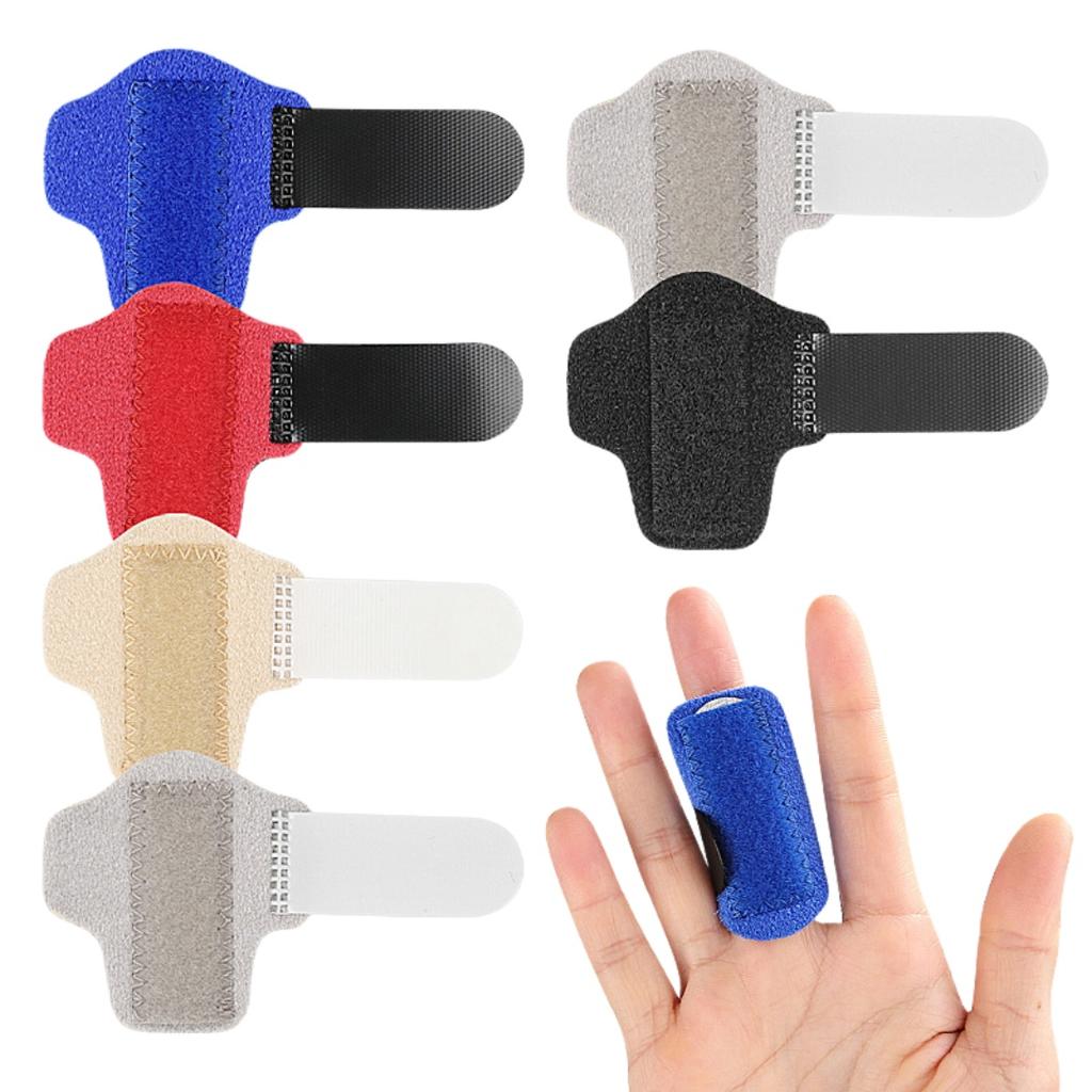 5Pcs Adjustable Finger Fixation Strap With Aluminum Strip Trigger Finger Splint Corrector Brace Finger Guard Sleeve For Support