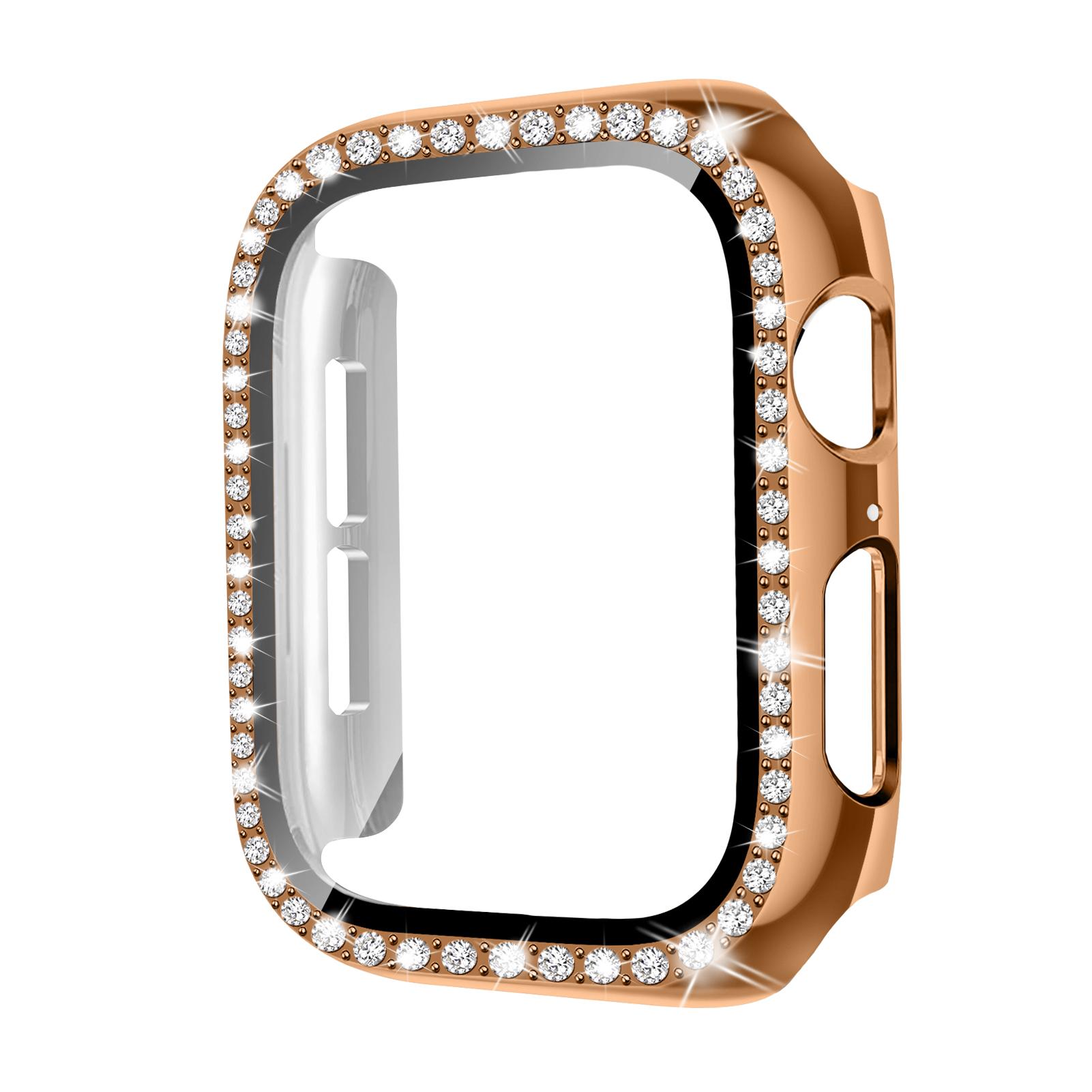 

Защитная пленка для экрана Bling для Apple Watch Series 10 42 мм, 46 мм, чехол для ПК для женщин, блестящая крышка со стразами и бриллиантами для аксессуаров IWatch 42 мм 42mm Series 10