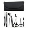 1 Set Eyebrow Trimming Set 8 Pcs Eyebrow Shaping Grooming Kit Beauty Tools Set with Faux Leather Bag Razor Eyebrow Scissors Brush Comb