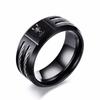 Anello Vnox 12 Segni Zodiacali per Uomo Acciaio Inossidabile Nero Intrecciato Inserimento Filo Uomo Robusto Anello Ariete Leone Costellazione Fedina