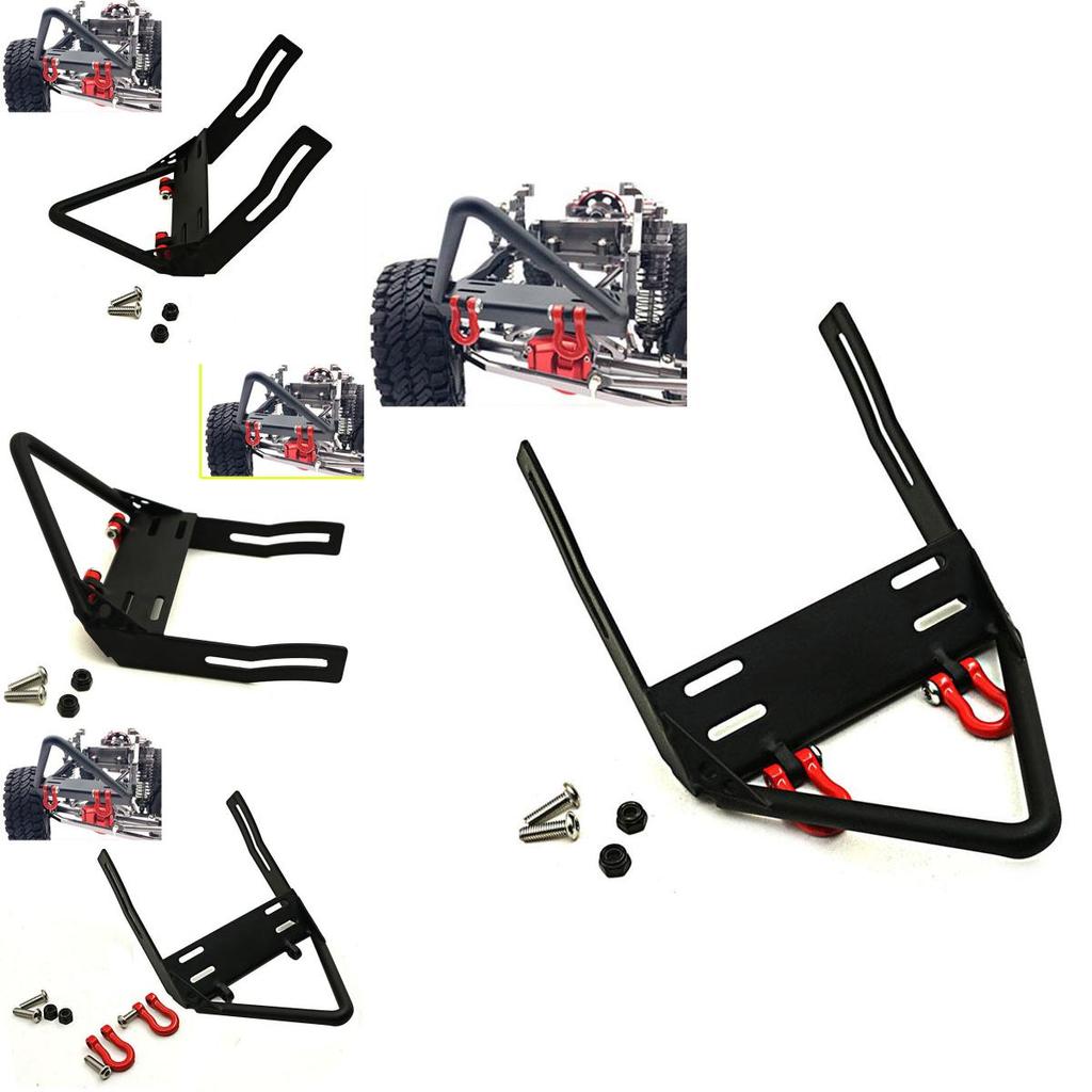 Premium Steel Front Bumper With Winch Mount Shackles For 1/10 Rc Axial Scx10 Crawler