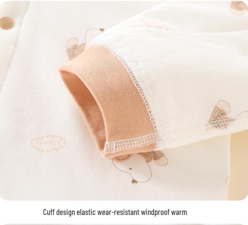 Autumn Baby Cotton Outfit Set: High-Waist Homewear for Boys & Girls