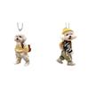 5-1PCS Acrylic 2D Creative Car Hanging Decor Realistic Animal Car Rearview Mirror Pendant Car Auto Interior Decoration