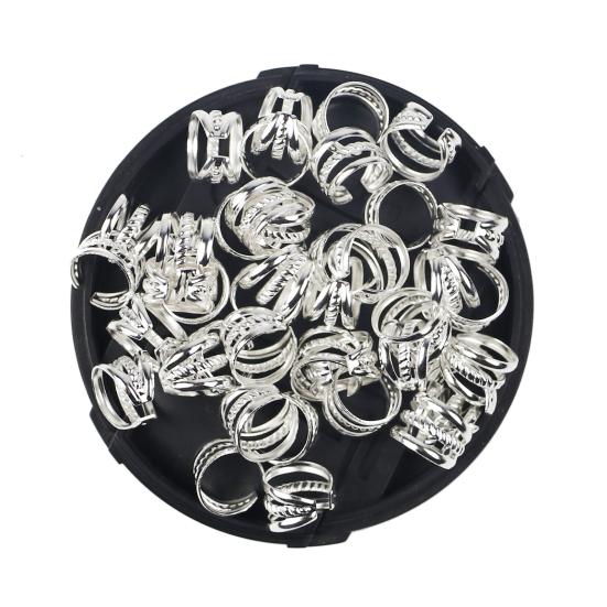 100 Stuks Dreadlock Haaraccessoires, Open Ontwerp Metalen Holle Twist Haarringen, Lichtgewicht Vlechten Haar Manchetten, Niet-doorboorde Oor Manchetten