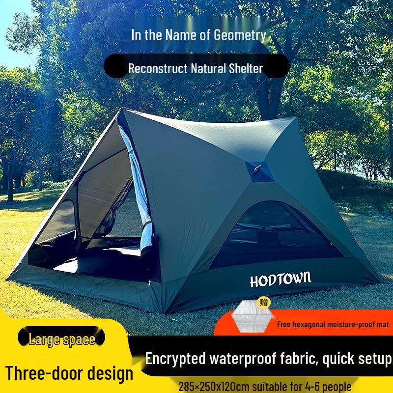 He Dawu Portable Double-Layer Camping Tent 285*250*120cm