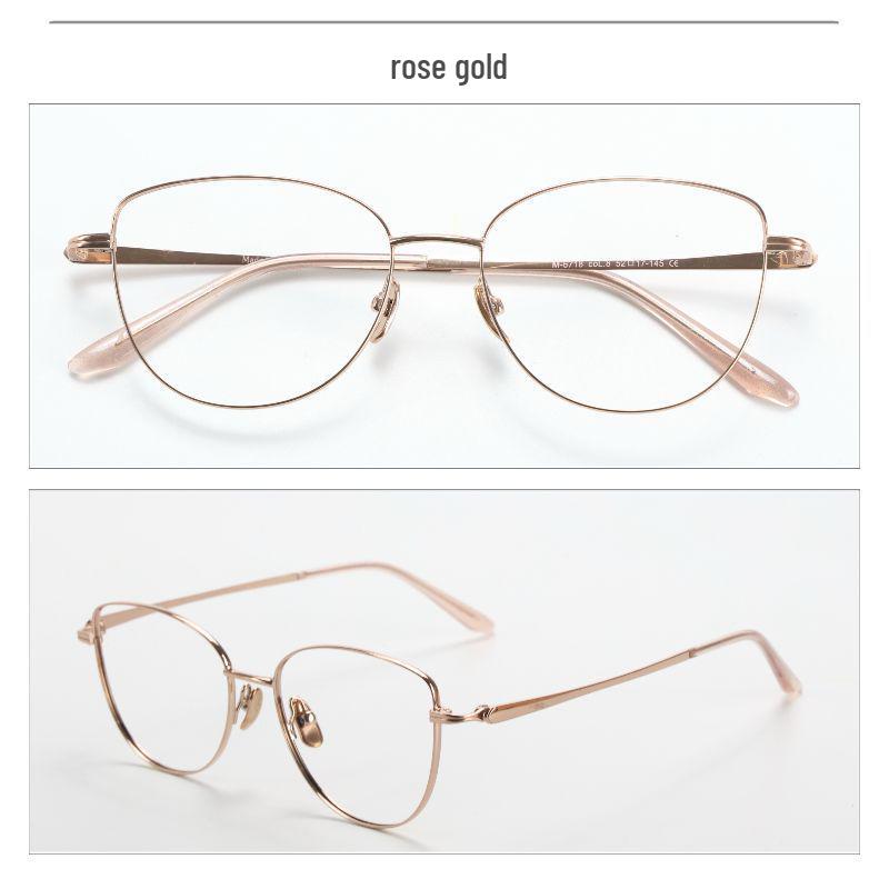 M6708S Retro Pure Titanium Unisex Eyeglass Frame with Acetate Elements for Prescription Lenses