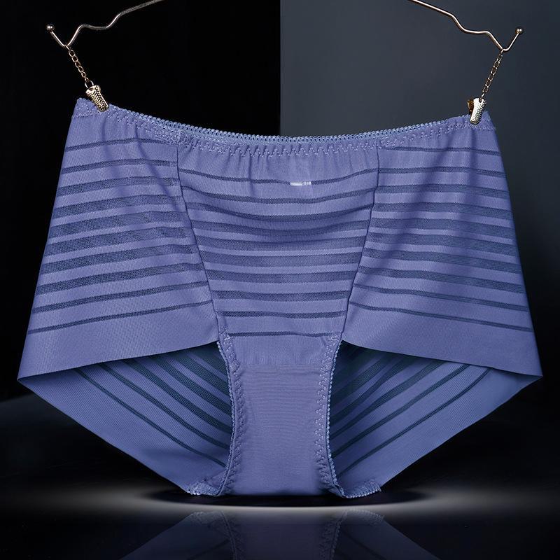9013 Women's Lace Mid-High Waist Seamless Tummy Control Cotton Shorts, Large Size.
