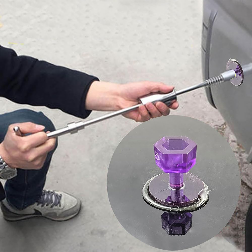 Car Dent Repair Drawer Seat, Seamless Repair, Plastic Body Sheet Metal Uneven Repair Gasket (Purple PC 10 Pieces Slider)