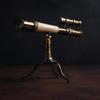 Engraved Brass Telescope with Stand Pirate Spyglass set of 2