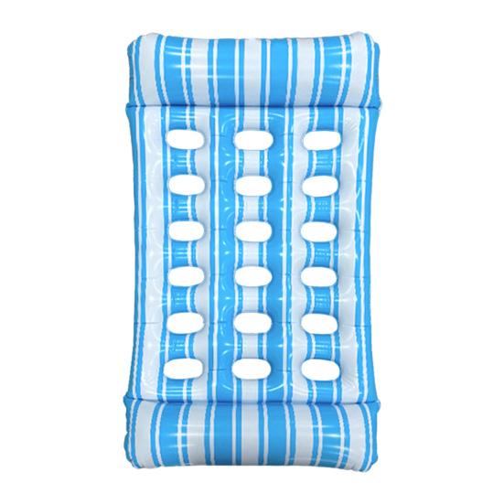 Inflatable Pool Float Mat with Hole Headrest Adults Size Foldable Floating Lounger Raft Summer Swimming Pool Party Beach Lake Essentials
