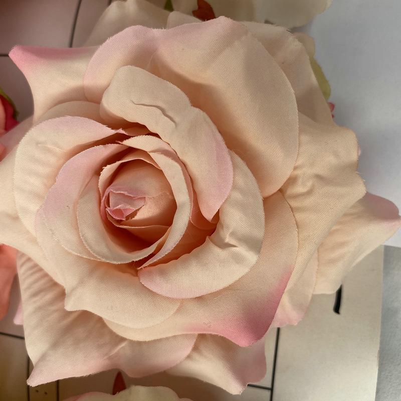 11cm Large Rose Head Imitation Flower Home Garden Potted Wedding Artificial Flower Wall Background Decorative Cloth Flower