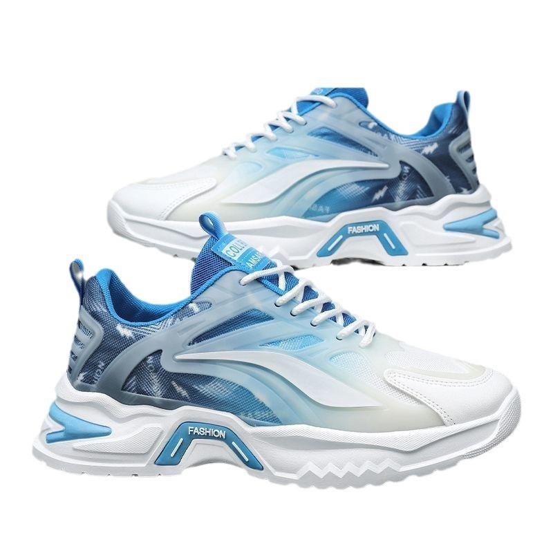 Men's shoes mesh versatile running sneakers platform-soled deodorant tide shoes men's new summer models