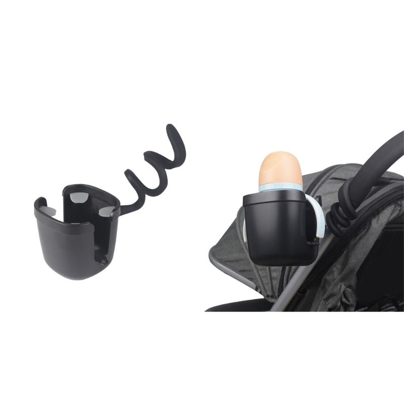 Universeller Kinderwagenbecherhalter Verstellbarer Flaschenorganisator für Buggy Kinderwagen Rollstuhl Gehhilfe Getränkehalter