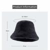 Faux Fur Plush Fisherman Hat Leopard Print Panama Hat Cozy Fluffy Fur Hat  For Women Girls