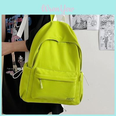 Simple Candy Colored Student Lightweight Backpack For Daily Use