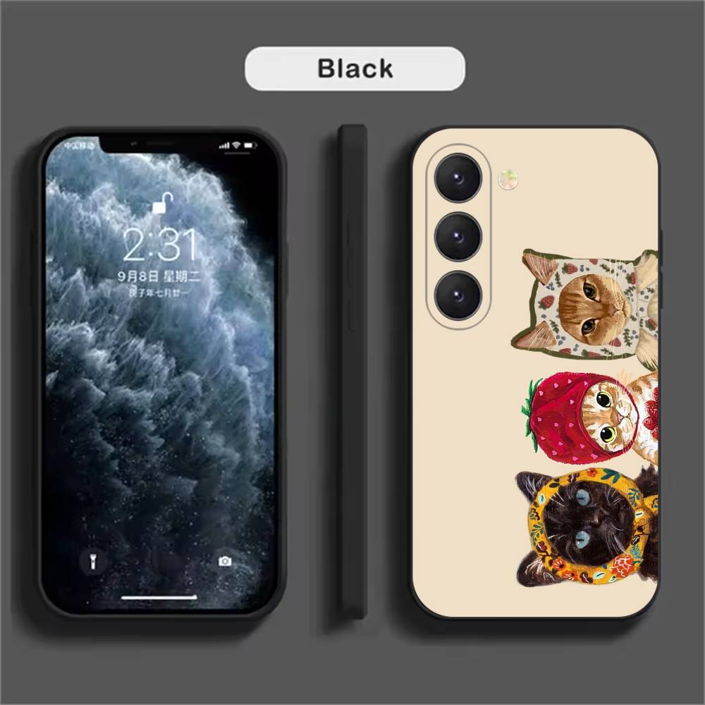 Colorful Cat Design Phone Case For Samsung Galaxy A52 A42 A32 A22 A12 A02S A72 A73 A51 A41 A31 A21S A71 A40 A30S A20S