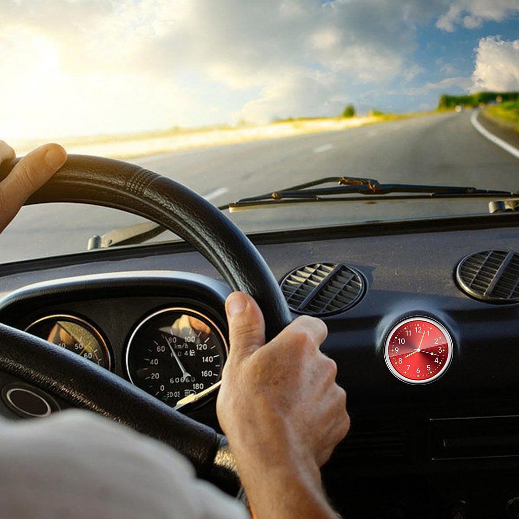 Zegarek na deskę rozdzielczą samochodu, podświetlany mały zegarek analogowy, zegar naklejany na deskę rozdzielczą samochodu, zegarek zastępczy, deska rozdzielcza samochodu