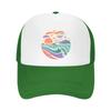 Pastel Coastal Sunset Wave Emblem Mesh Baseball Cap Casual Hat Outdoor  For Womens Unisex FeUnisex