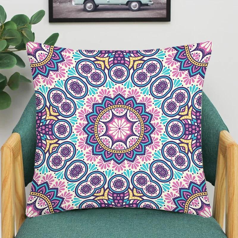 Mandala Pillowcase Decor Sofa Bed  Decorative Car Cushion Cover Boho Style