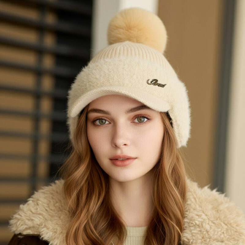 Rene Lee Earflap Winter Hat with Earmuffs K254