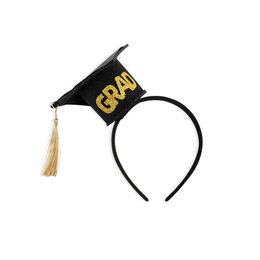 Non-slip Graduation Headband Celebrate Doctor Hat Hair Hoop Elementary School