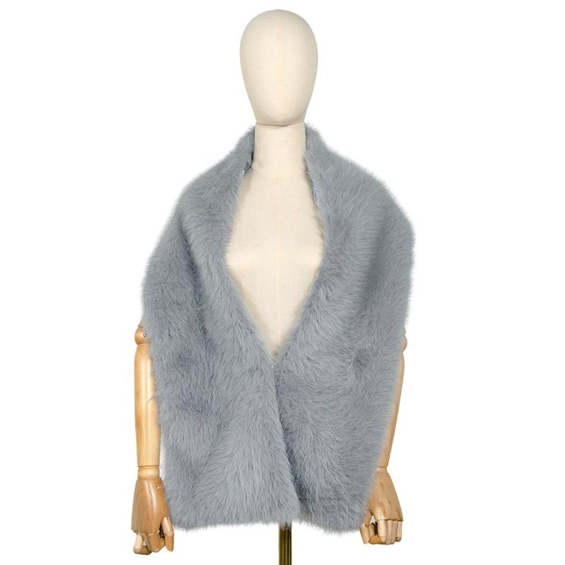 1Pc Cheongsam Winter Dress Accessories Warm Scarf Acrylic Wedding Dress Long Hair Fur Shawl Wedding Shawl