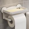 Compact Wall Mounted Tissue Storage with Phone Holder ABS Tissue Shelf Space Saving Tissue Holder for Home and Office