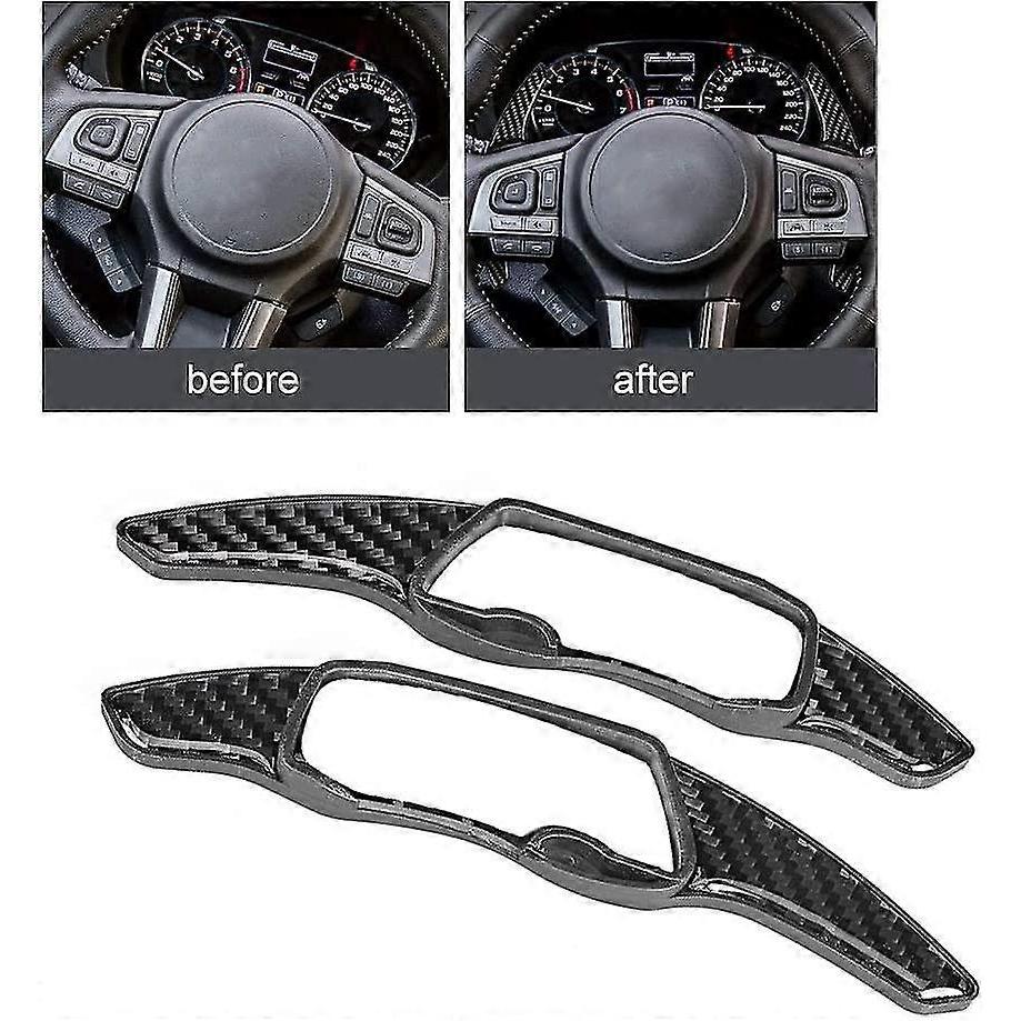 Steering Wheel Paddle, Carbon Fiber Steering Wheel Paddle Shifter Cover(1set, Black)