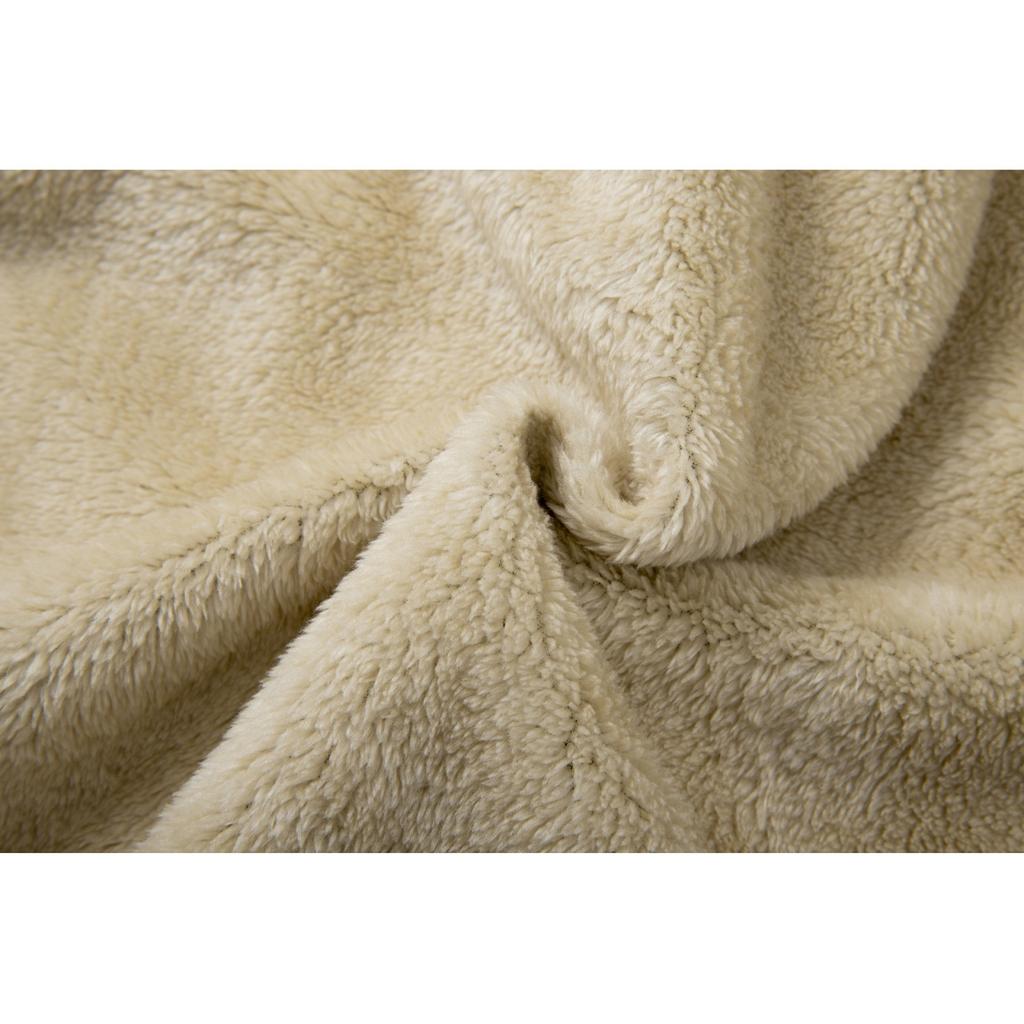 Men's Casual Solid-color Long-sleeved Zippered Cardigan Hooded Jacket, Men's Fleece Thickened Warm Loose Jacket
