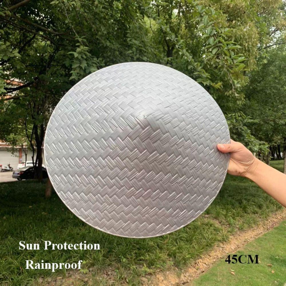 

Солнцезащитная шляпа-плетенка, шляпа от солнца, летняя шляпа с широкими полями, пластиковая дождевик, мужская, женская, для улицы 4