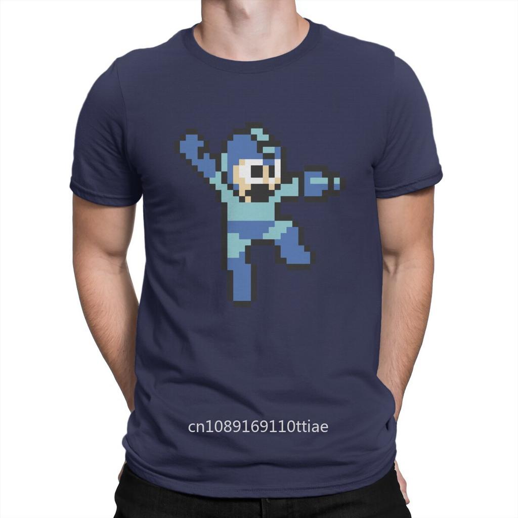 Megamans Creative TShirt for Jump'n Shoot Round Collar Pure Cotton T Shirt Hip Hop Birthday Gifts Tops Unisex