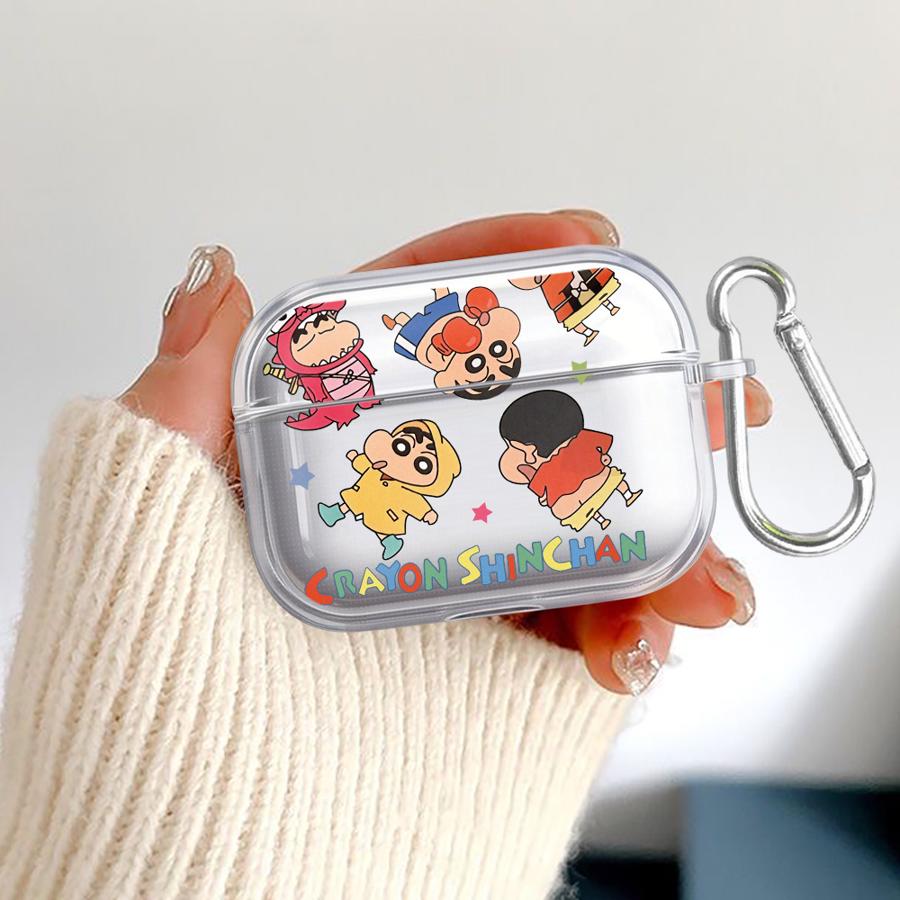 Cute Crayons Shinchan Case For Airpods Pro3 1 4 Pro2 3 2 Pro Clear Earphone Cases Cover