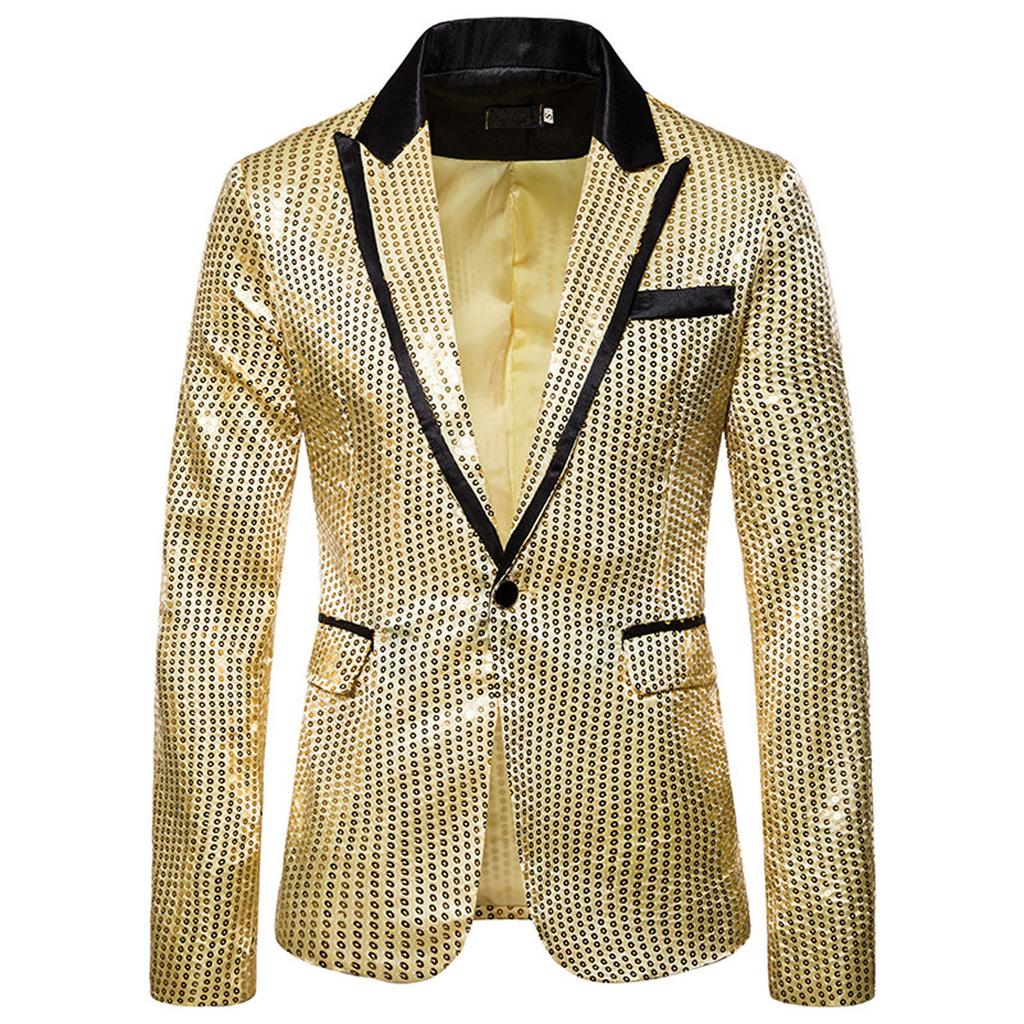 Men's Casual Business Wedding Long Sleeve Buttons Slim Fit Suit Coat Jacket