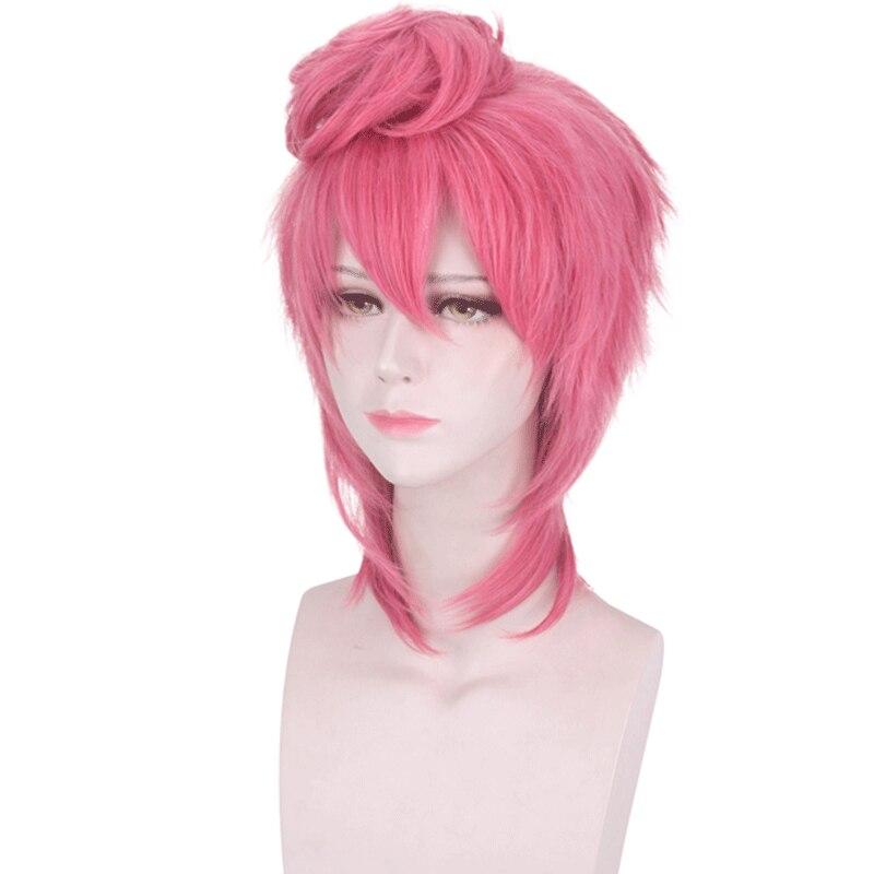 Anime Jojo's Bizarre Adventure Golden Wind Trish Una Red Style Heat Resistant Fake Hair Halloween Party JOJO Cosplay Costume Wig