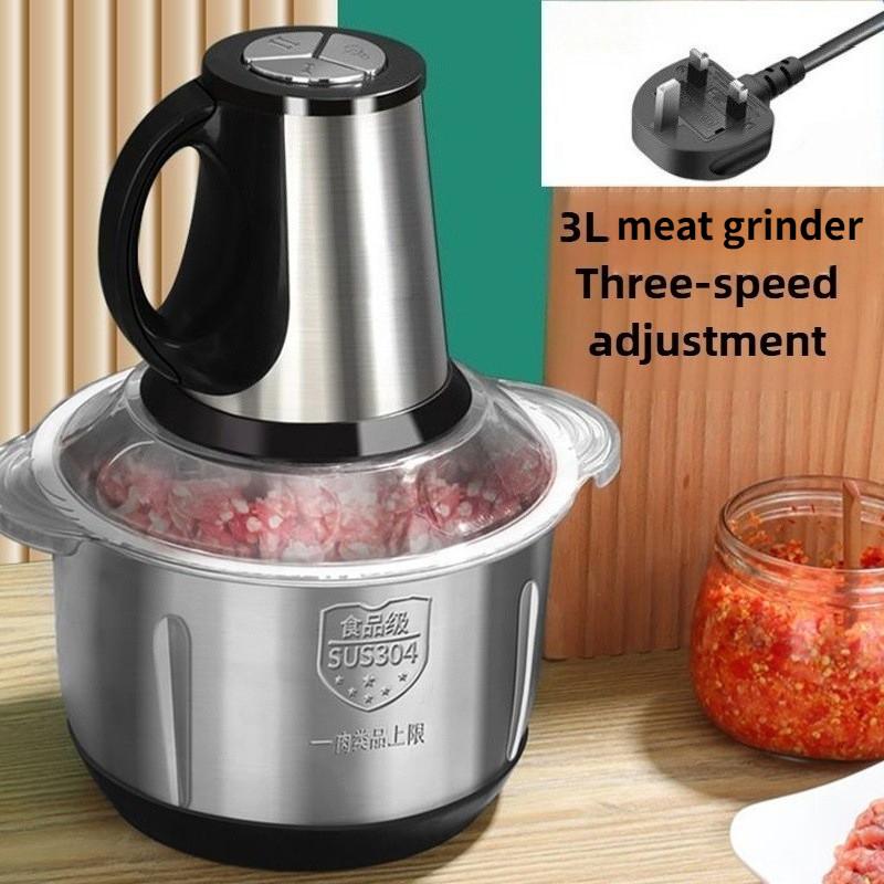 Stainless Steel Electric Meat Grinder Large Capacity Multifunctional  Complementary Food Processor Automatic Veg Chopper