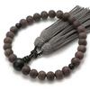 Men's Buddhist Prayer Beads, Made of Subiki Ebony, 27 Beads, with Silk Tassel, Suitable for Junior and Senior High School Students and Children,