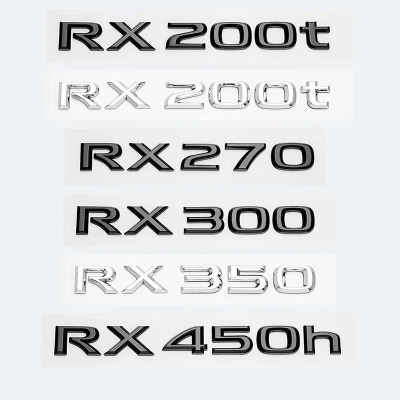 3D Chrome Glossy Black ABS RX200t RX270 RX300 RX350 RX450h RX450hL HYBRID Emblem for LEXUS Car Trunk Trunk Rear Logo Sticker