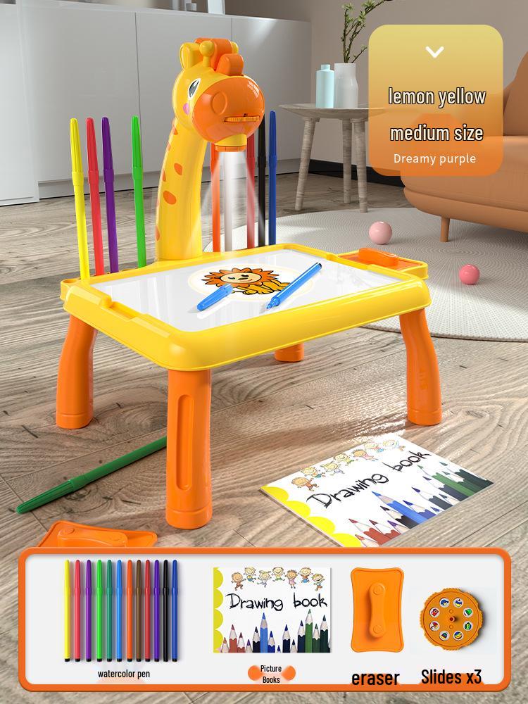 Little Deer Projector Drawing Board: Educational Art & Writing Toy for Children