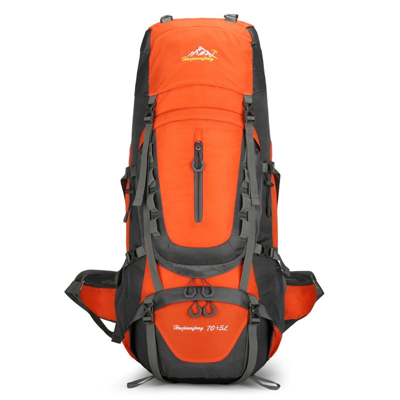 

Outdoor Splash Proof Large Capacity Hiking Wear Resistant Travel Camping Bag помаранчевий