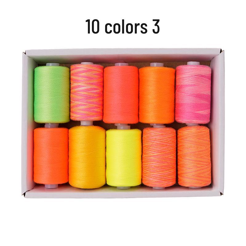 

Набор радужных полиэстеровых швейных ниток - Разноцветные маленькие катушки для ручного шитья и бытового использования