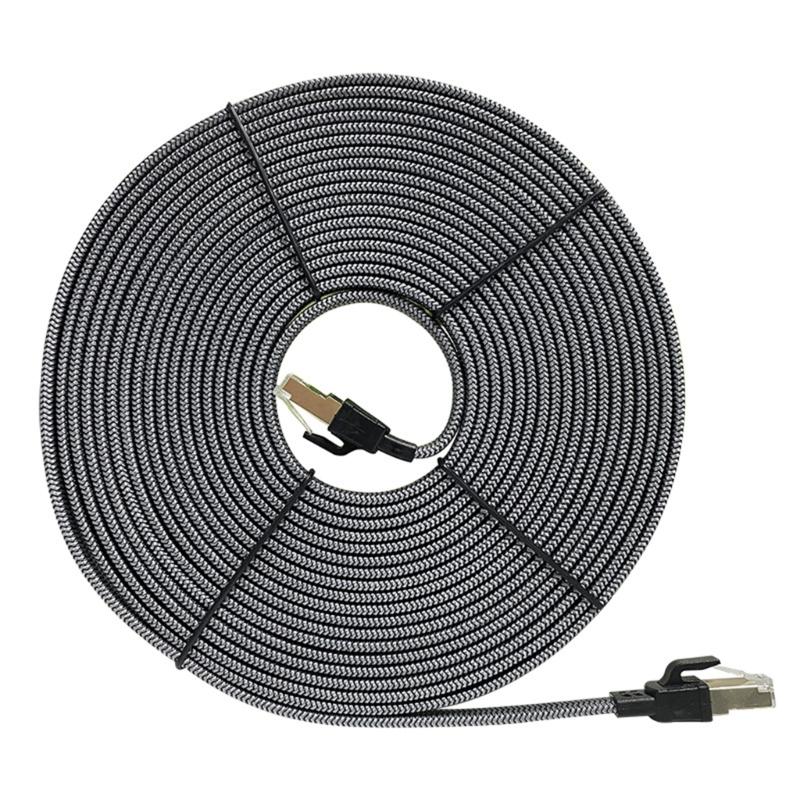 Flat CAT8 Ethernet Cable for Fast Speed 40Gbps Data Transfer and Stable Connection Cord 1-20m Optional