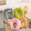 Cuscino per il Collo a Forma di U in Memory Foam con Animali dei Cartoni Animati per Viaggio, Casa o Ufficio Reclinabile