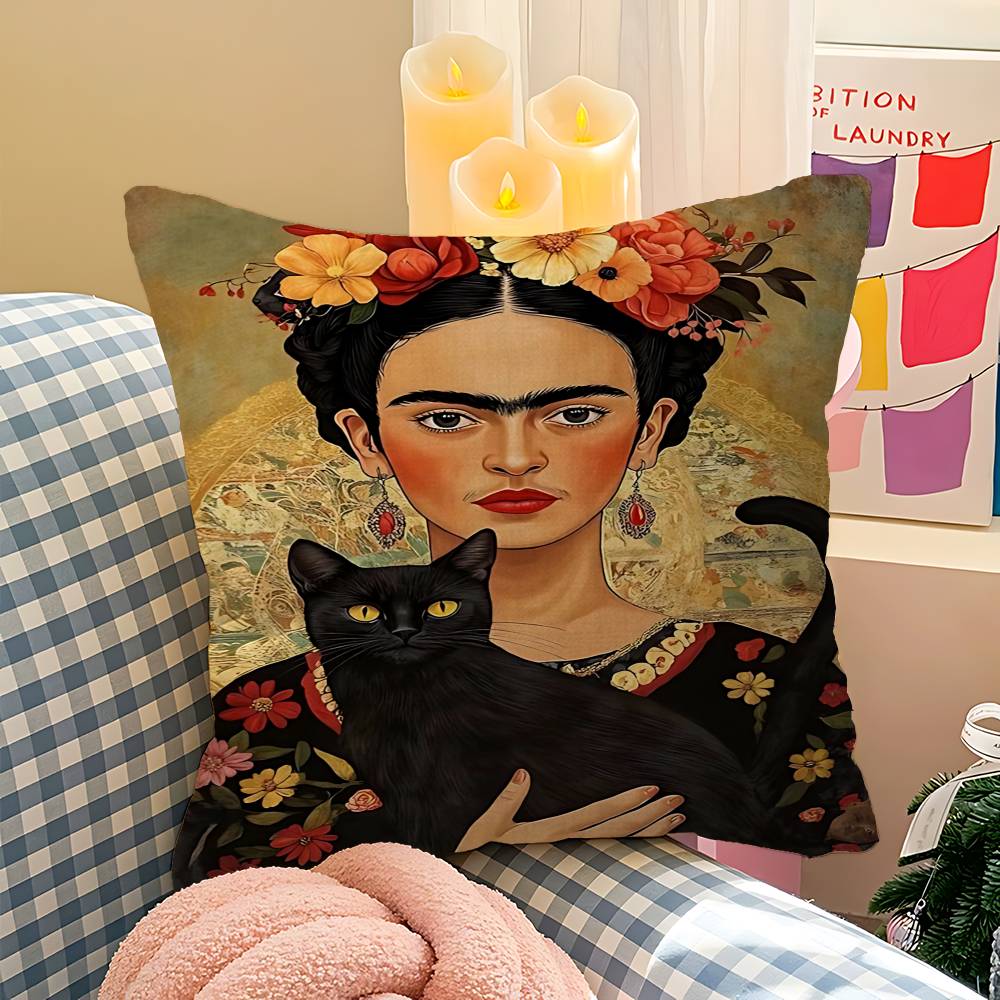 FFrida KKahlo Cushion Cover Polyester Sofa Cushions Decorative Throw Pillows Home Decoration Pillowcover