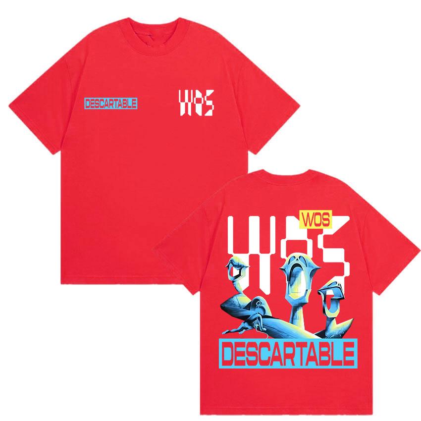 Rapper Wos Ds3 Album 2025 Logo Graphic T-shirt Men's Retro Fashion High Quality T Shirt Hip Hop Oversized Cotton Tees Streetwear